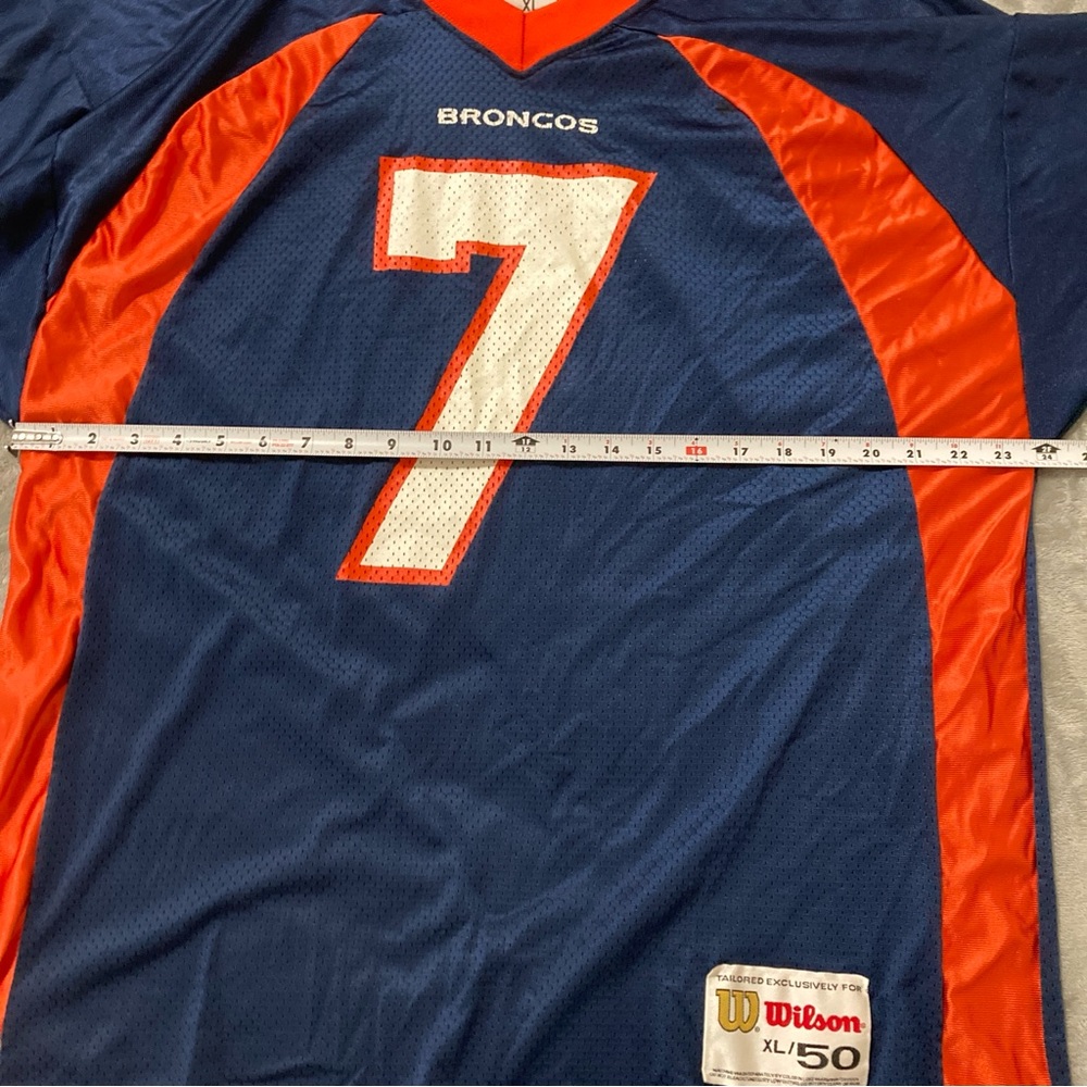 VTG 80s 90s  Tailored exclusively for Wilson Blue/Orange Jersey John Elway XL - Picture 12 of 16